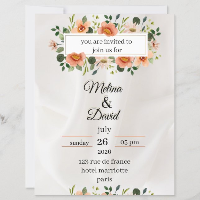 Papier invitation  (Devant)