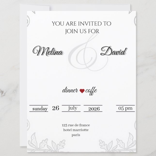 Papier invitation  (Devant)