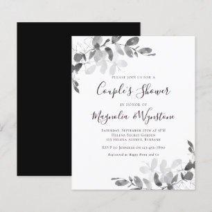 Papier Invitation à la douche du couple Eucalyptus Budget