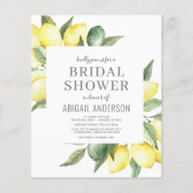 Invitation à la douche nuptiale avec aquarelle de