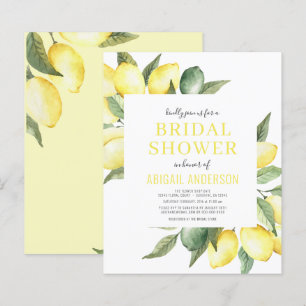 Papier Invitation à la douche nuptiale Citrus Budget