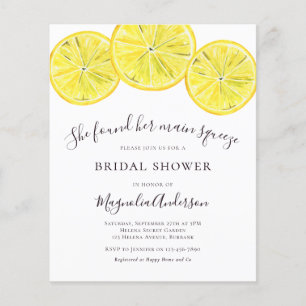 Papier Invitation à la douche nuptiale Citrus Budget