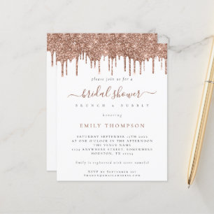 Papier Invitation à la douche nuptiale des Roses du budge