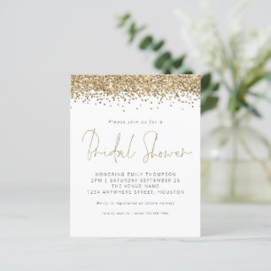 Papier Invitation à la douche nuptiale Parties scintillan
