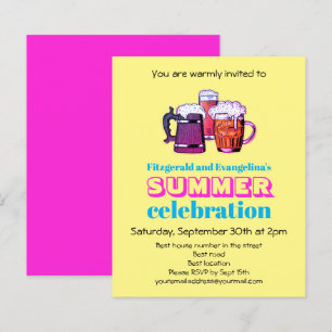 Papier Invitation à la fête de célébration d'été
