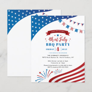 Papier Invitation à la fête de famille d'été du 14 juille