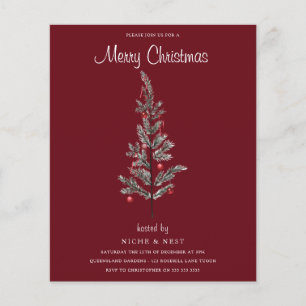 Papier Invitation à la fête de Noël de l'arbre de fête