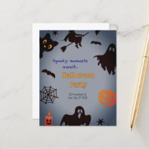 Invitation à la fête d'Halloween