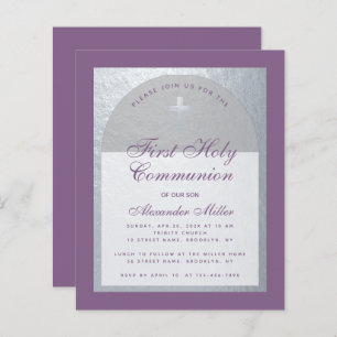 Papier Invitation à la première communion du garçon d'arg