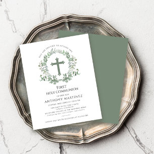 Papier Invitation à la première communion du garçon Wreat