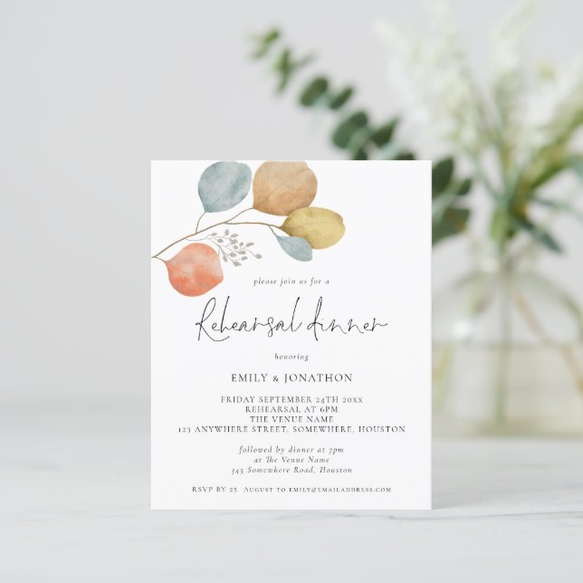 Papier Invitation à la répétition des Mariages du budget  (Debout devant)