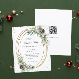 Papier Invitation à la soirée de Noël de la société QR co