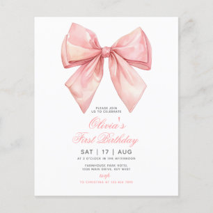 Papier Invitation à l'anniversaire de la première fille r