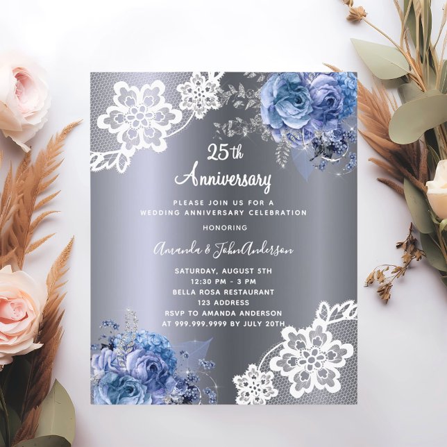 Papier Invitation à l'anniversaire du 25e anniversaire Si (Créateur téléchargé)