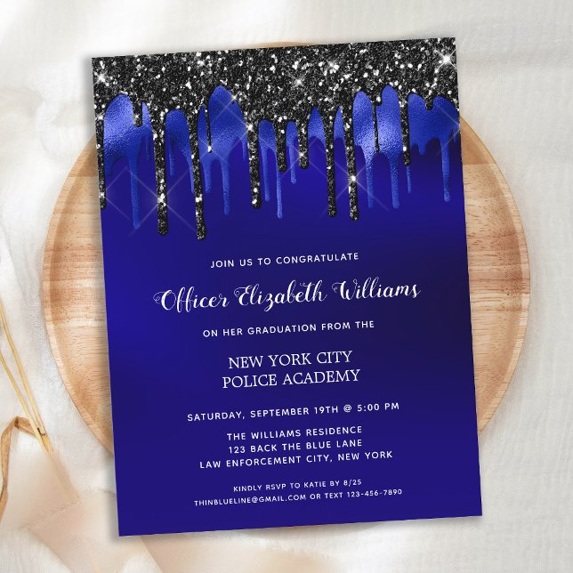 Papier Invitation à l'obtention du diplôme d'officier de  (Créateur téléchargé)