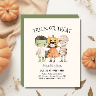 Papier Invitation à une soirée costume pour enfants migno