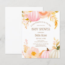 Invitation au Baby shower d'automne du Citrouille