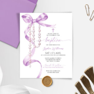 Papier Invitation au baptême de lavande budgétaire et au