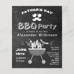 Papier Invitation au barbecue du tableau de bord de la Fê