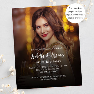 Papier Invitation au budget de la fête d'anniversaire