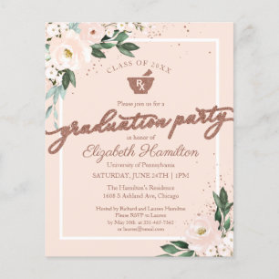 Papier Invitation au budget floral pour la soirée de remi