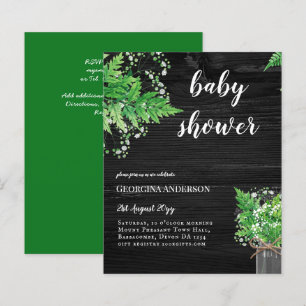 Papier INvitation BABY SHOWER BUDGET Décoration végétale