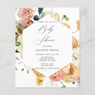 Papier Invitation Baby shower moderne Circulaire Sutton