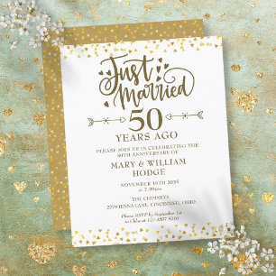 Papier Invitation Budget Mariés pour 50 ans de Mariage