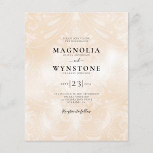 Papier Invitation Budget Pearl Mariage damassé