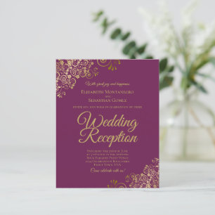 Papier Invitation BUDGET pour la réception de mariage au 
