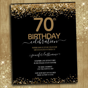 Papier Invitation budgétaire du 70e anniversaire de la fê