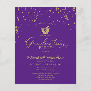 Papier Invitation budgétaire Pharmacy School Grad Party