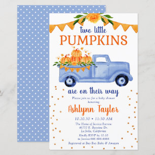 Papier Invitation Citrouille de camionnette Baby shower b