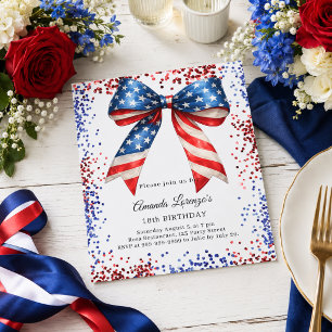 Papier Invitation d'anniversaire arc-en-ciel rouge bleu p