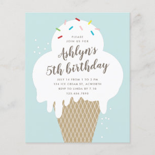 Papier Invitation d'anniversaire pour enfants à petit bud