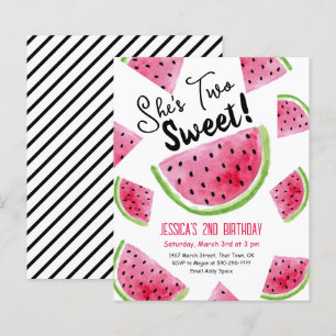 Papier Invitation d'anniversaire Two Sweet Melon