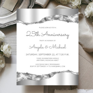 Papier Invitation de 25e anniversaire de mariage Budget S