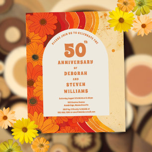 Papier Invitation de 50e anniversaire de mariage des anné