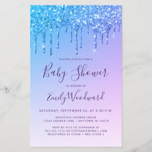 Papier Invitation de Baby shower arc-en-ciel de la Partie