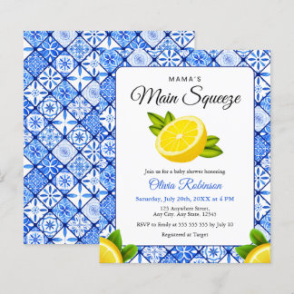 Papier Invitation de Baby Shower Budget Blue Mama's Main 