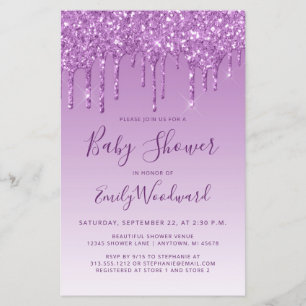 Papier Invitation de Baby shower de Parties scintillant d