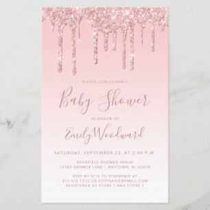 Papier Invitation de Baby shower de Parties scintillant d