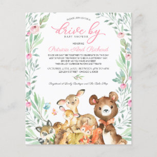 Papier Invitation de baby shower économique sur Woodland 