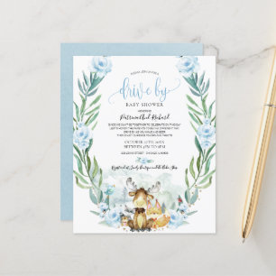 Papier Invitation de baby shower économique sur Woodland 