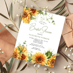 Papier Invitation de baby shower moderne et abordable thè