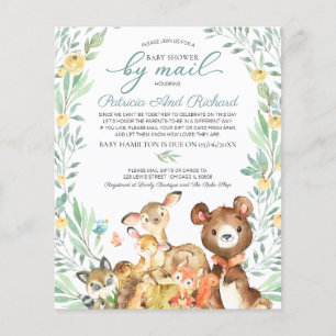 Papier Invitation de baby shower par courrier à budget po