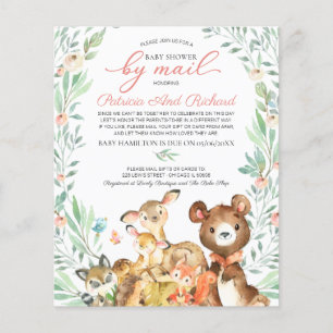 Papier Invitation de baby shower par courrier à budget th