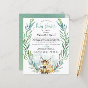 Papier Invitation de baby shower par courrier à petit bud