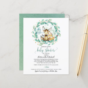 Papier Invitation de baby shower par courrier à petit bud