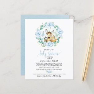 Papier Invitation de baby shower par courrier à petit bud